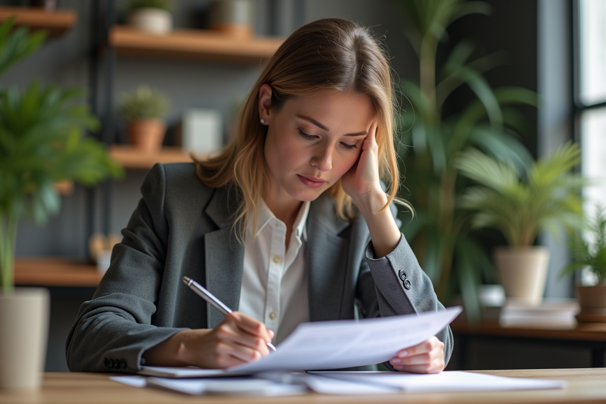 Femme professionnelle en coaching stratégies dans un bureau cosy