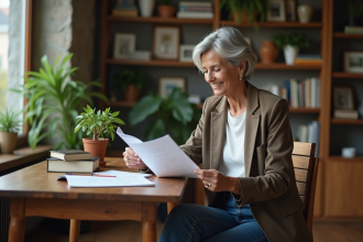 Femme réfléchissant à sa reconversion professionnelle